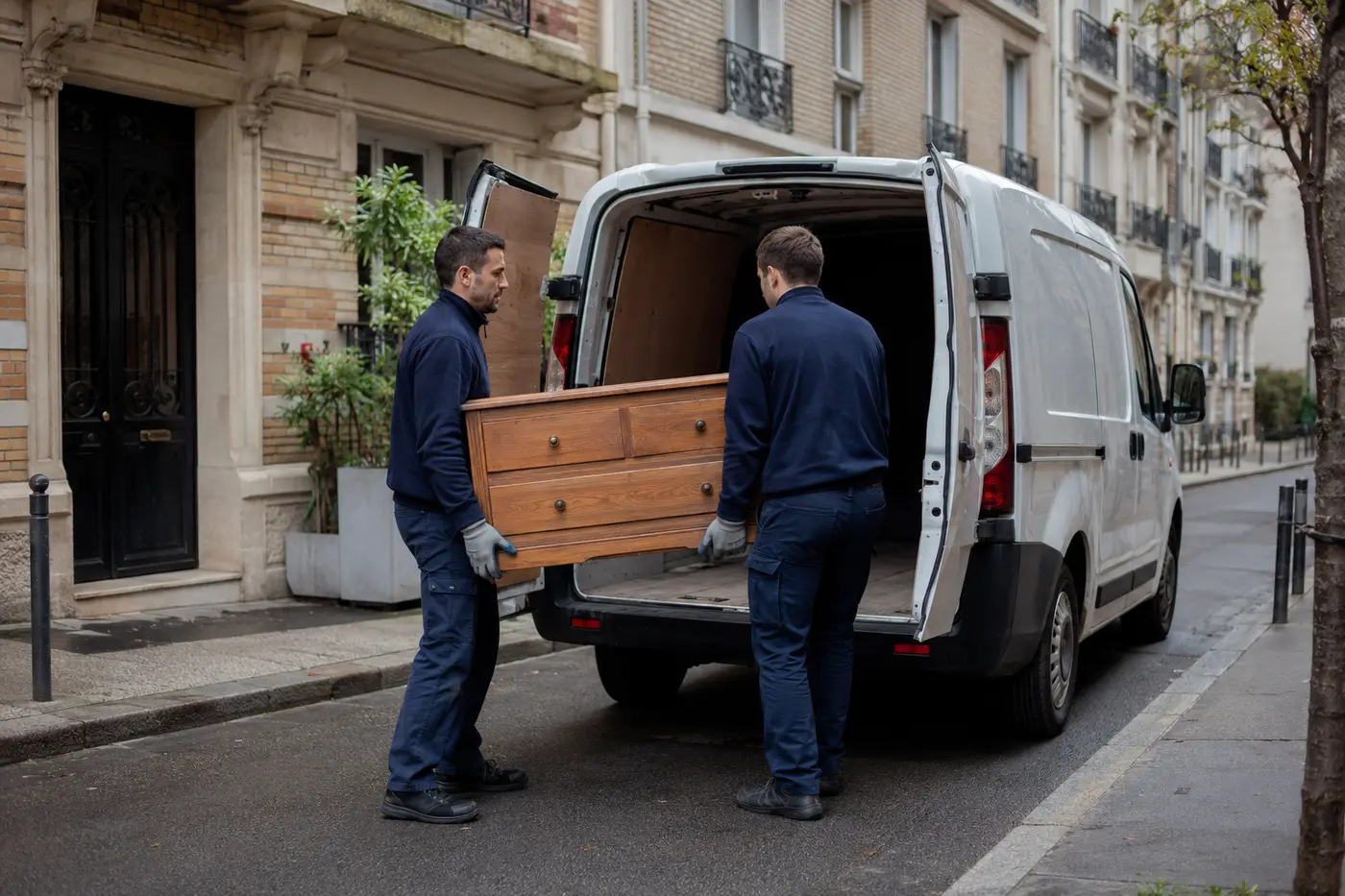 Illustration d'une équipe professionnelle de débarras