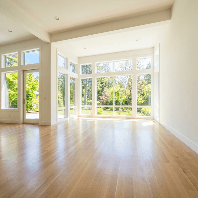 Maison fraîchement vidée et lumineuse