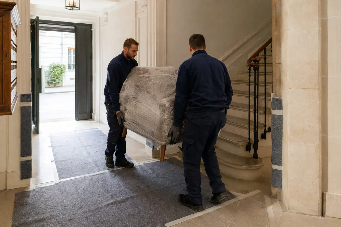 Protection des parties communes pendant un débarras
